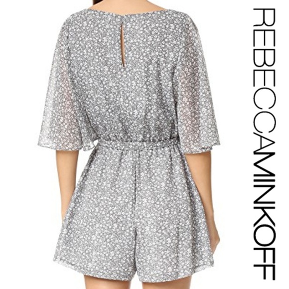 SOLD Rebecca Minkoff ~ Slate Floral Romper - Picture 4 of 4